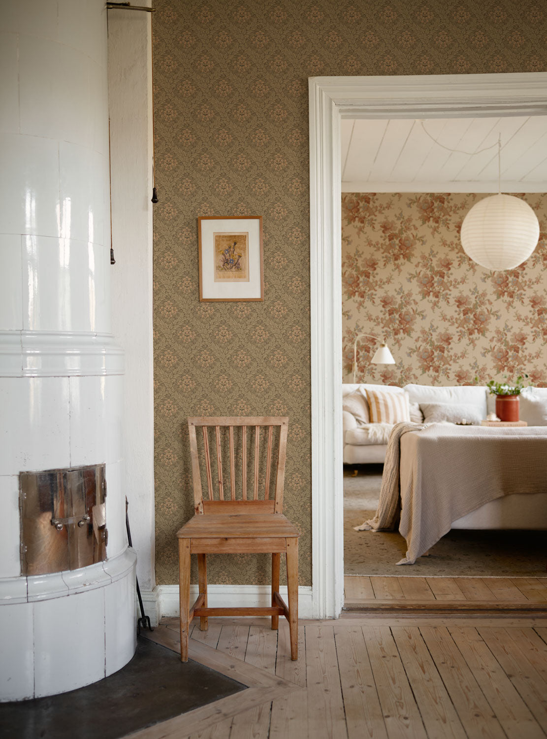 Beige Botanisch - DU01-0098 - Image2 - Gammalsvenska Papper - 098-01