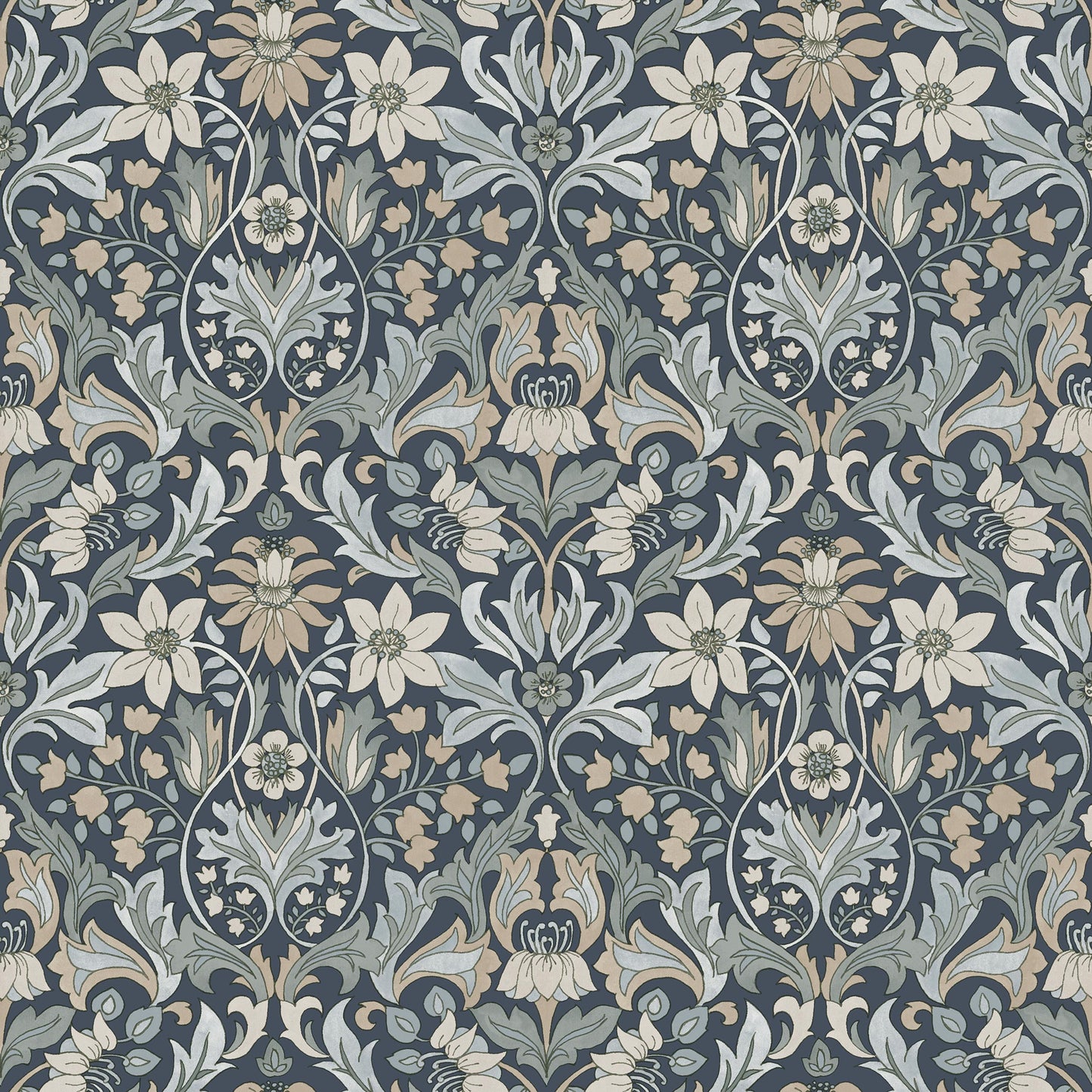 Blauw Bloemen - BS92-0132 - Image1 - Timeless Traditions - 3292