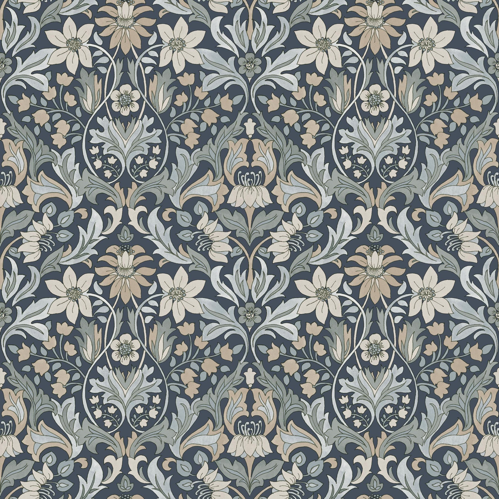 Blauw Bloemen - BS92-0132 - Image1 - Timeless Traditions - 3292