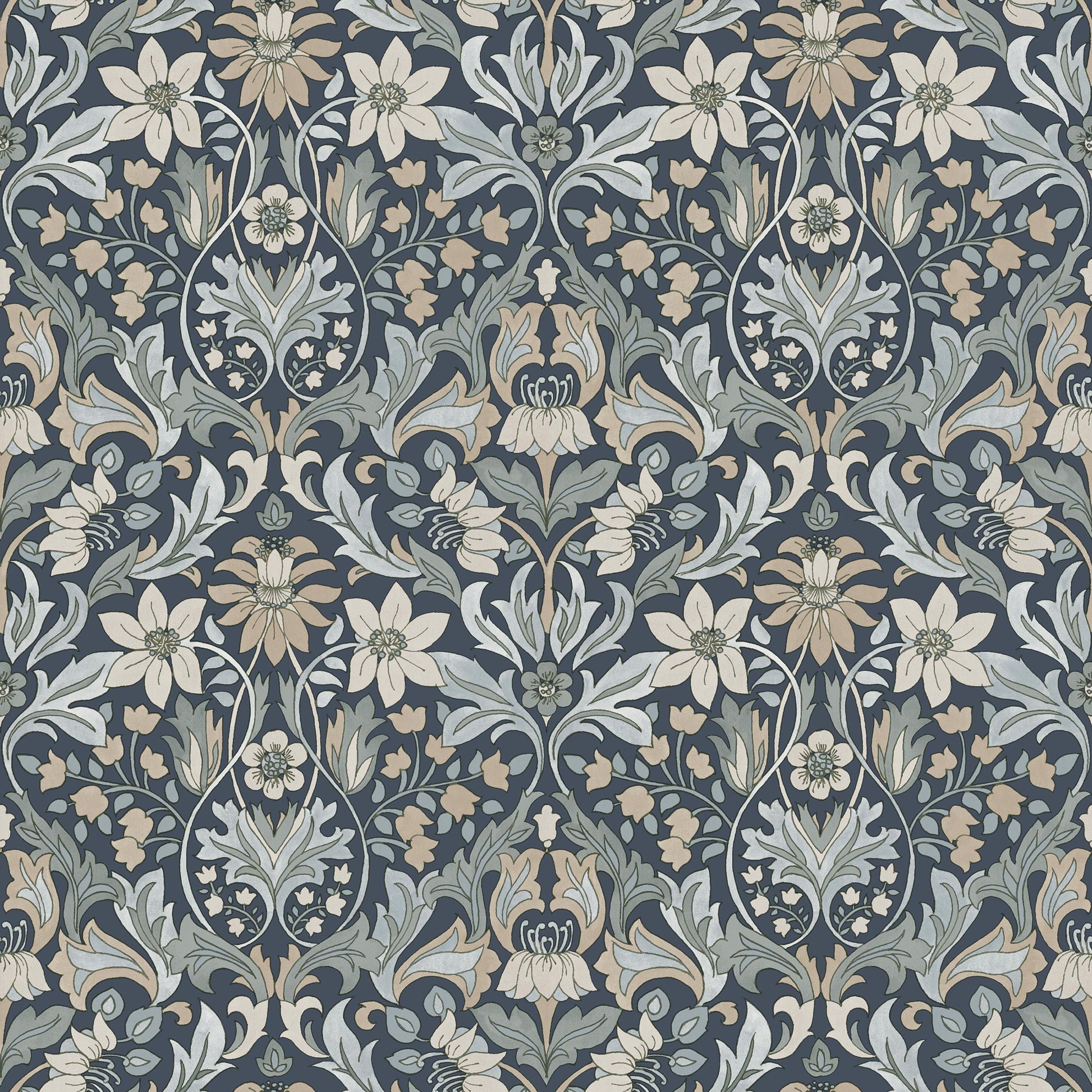 Blauw Bloemen - BS92-0132 - Image1 - Timeless Traditions - 3292