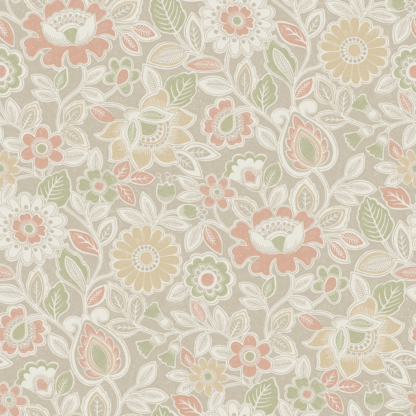 Beige Botanisch - BS61-2387 - Image1 - Borosan Hem - 38761