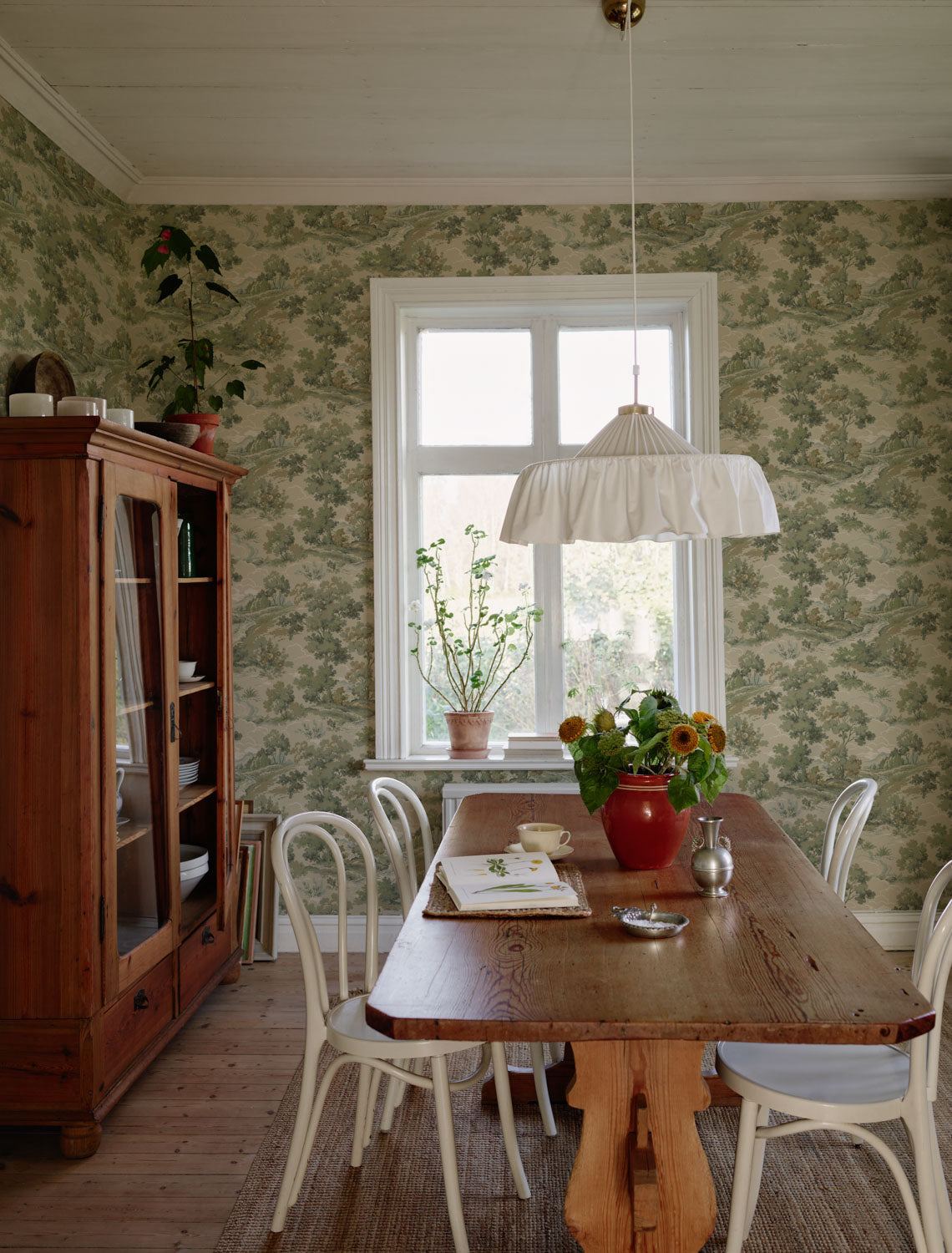 Groen Toile de Jouy - DU03-0540 - Image2 - Gammalsvenska Papper - 540-03