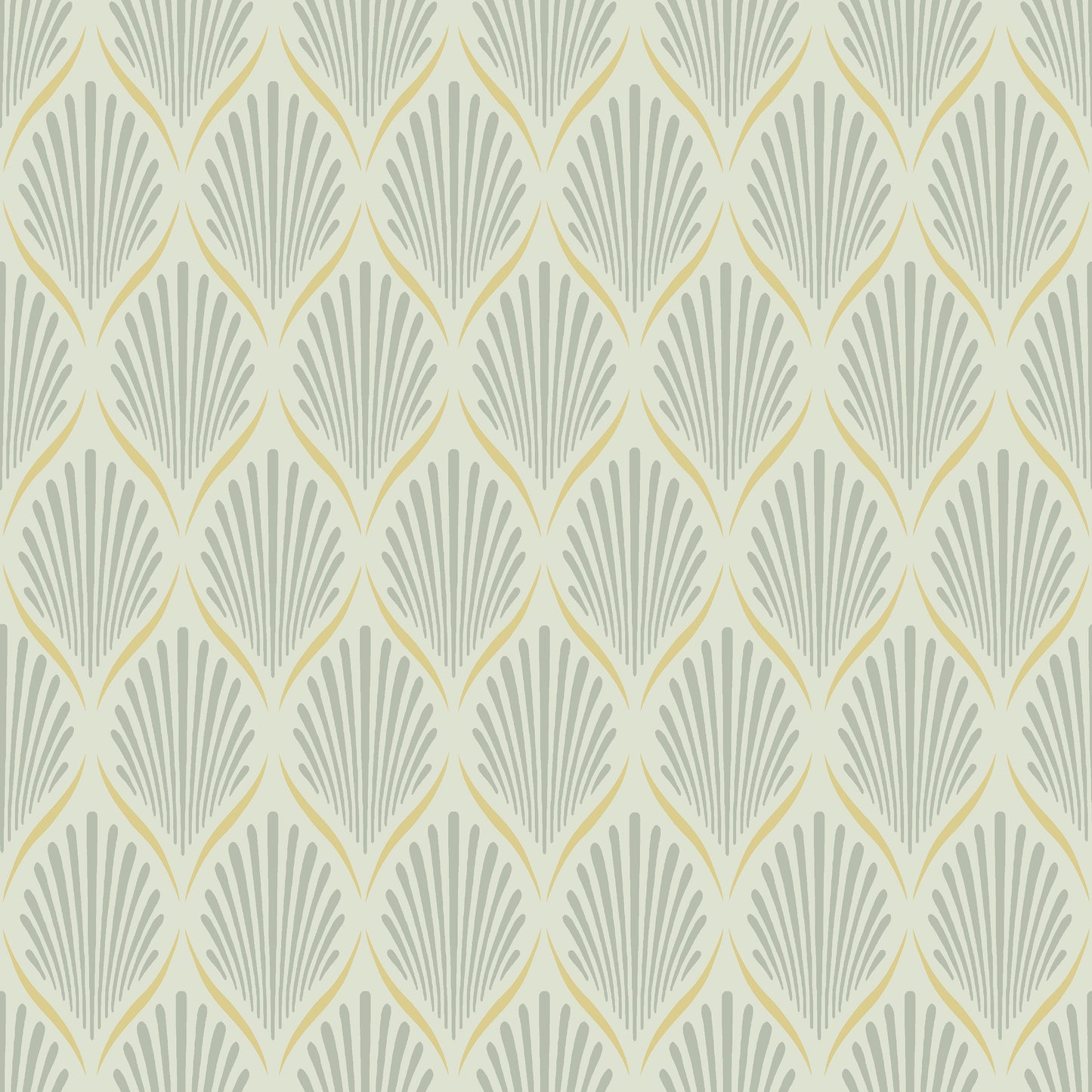 Groen Art Deco - DU02-0681 - Image1 - Blommor & Blad - 681-02