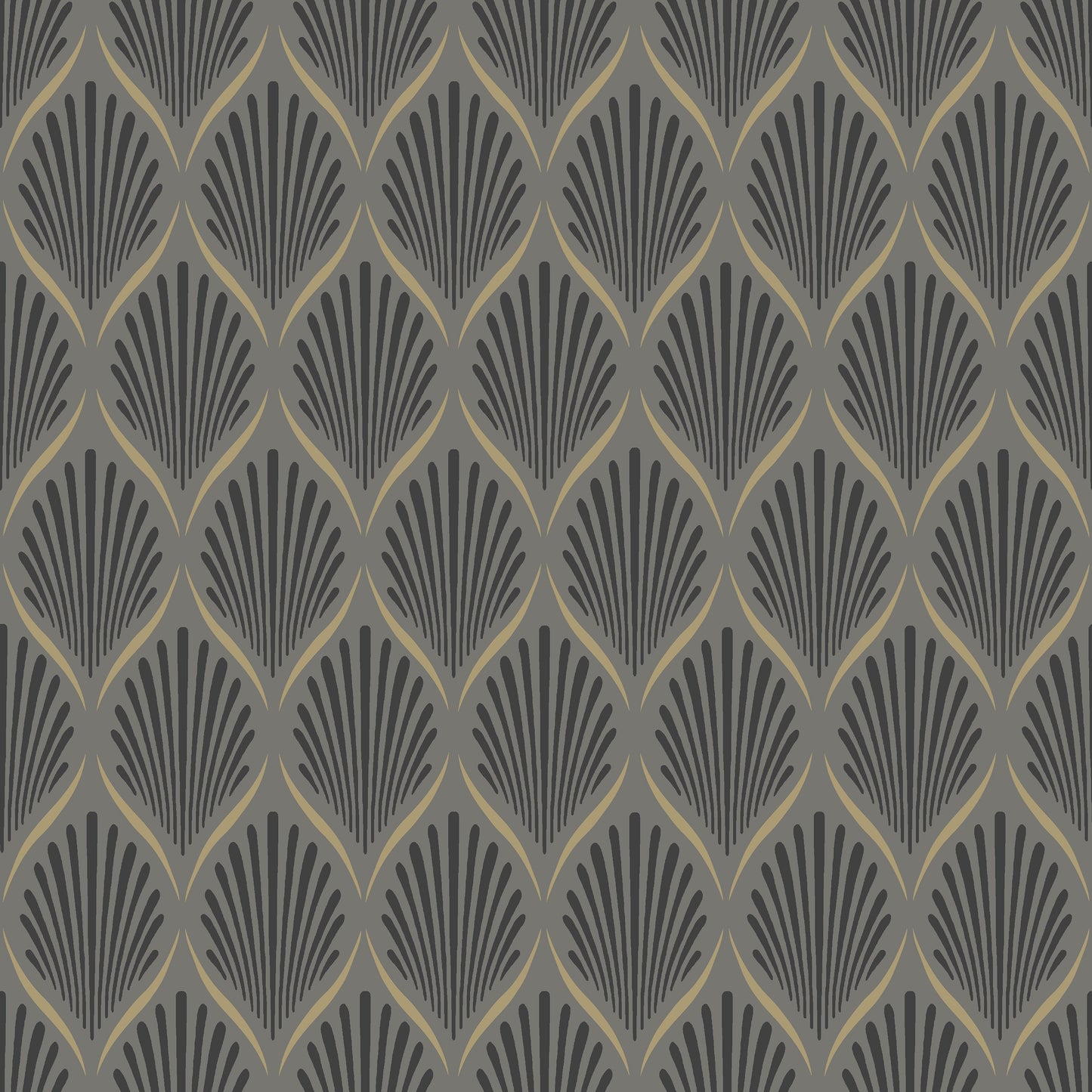 Grijs Art Deco - DU04-0681 - Image1 - Blommor & Blad - 681-04