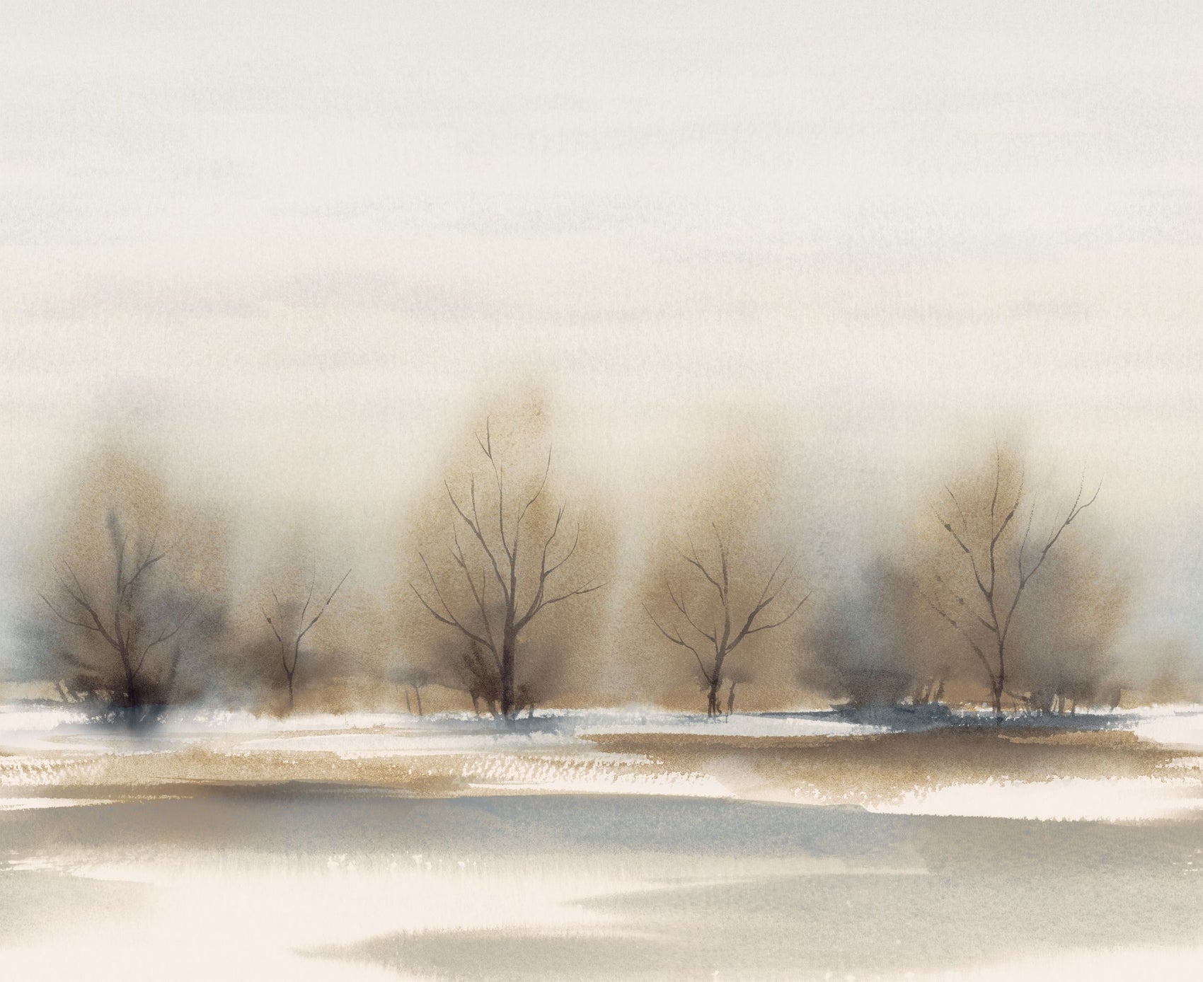 Aquarel Landschap Bruin BS1W-2948